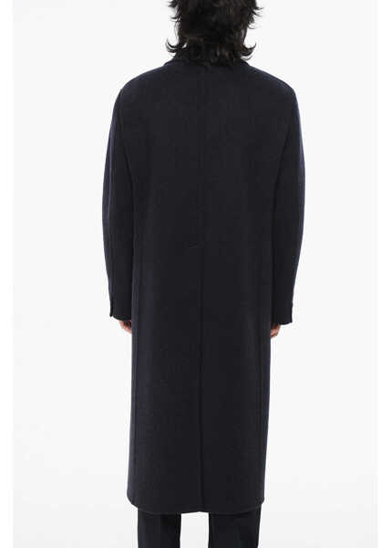 Paltoane Fendi Center Vent Peak Lapel Double-Breasted Coat Blue Barbati (BM 19722131) 2