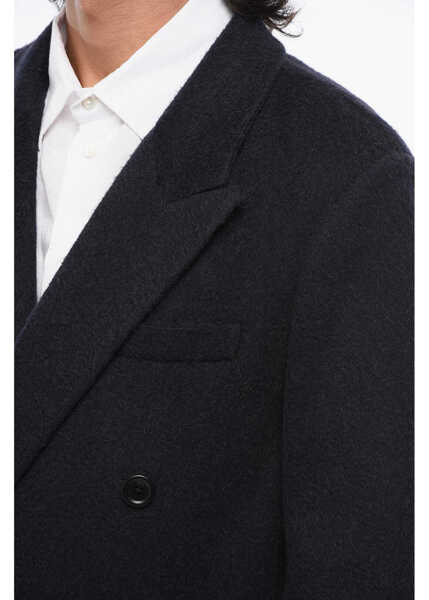 Paltoane Fendi Center Vent Peak Lapel Double-Breasted Coat Blue Barbati (BM 19722131) 3