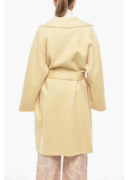 Paltoane Burberry Pure Cashmere Coat With Belt Yellow Femei (BM 19722149) 3