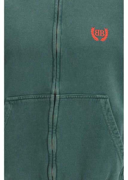 Bluze de trening Balenciaga Laurel Classic zip-up Hoodie DARK GREEN/RED Barbati (BM 19722266) 3