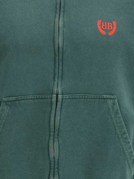 Bluze de trening Balenciaga Laurel Classic zip-up Hoodie DARK GREEN/RED Barbati (BM 19722266) 4
