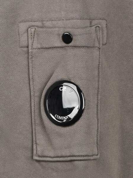 Bluze de trening C.P. Company Diagonal Raised Fleece Crewneck Lens Sweatshirt GUNMETAL Barbati (BM 19722632) 3