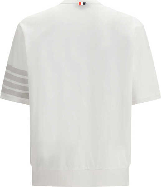 Tricouri Thom Browne 4-Bar cotton jersey T-shirt WHITE Barbati (BM 19722644) 2