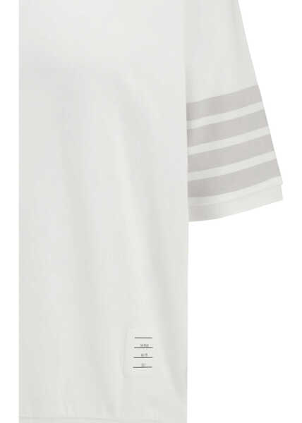 Tricouri Thom Browne 4-Bar cotton jersey T-shirt WHITE Barbati (BM 19722644) 3