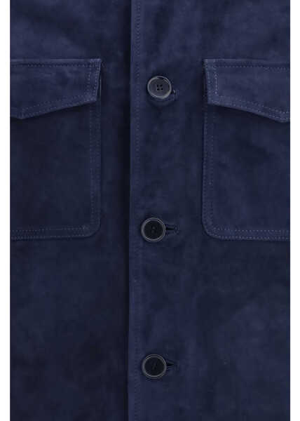 Geci de iarna Salvatore Santoro Suede leather Jacket BLU Barbati (BM 19722653) 3