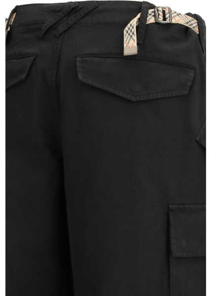 Pantaloni casual Burberry Cotton twill cargo Trousers BLACK Barbati (BM 19722668) 3