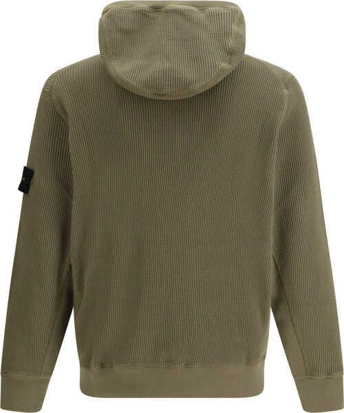Bluze de trening Stone Island Cotton zip-up Hoodie Ghost MILITARY GREEN Barbati (BM 19722674) 2