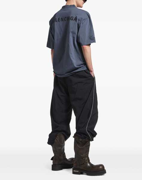 Tricouri Balenciaga BB logo embroidered T-Shirt DARK GREEN/RED Barbati (BM 19722686) 2