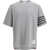 Thom Browne Textured cotton piqu&eacute; T-shirt PALE GREY