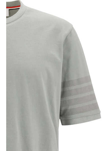 Tricouri Thom Browne 4-Bar cotton jersey T-shirt LT GREY Barbati (BM 19722770) 3