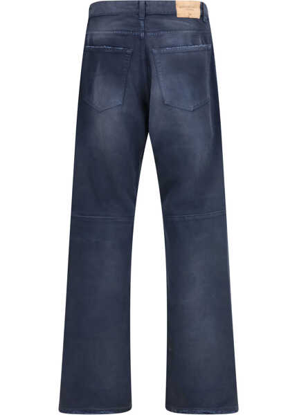 Pantaloni scurti Balenciaga Wide-leg denim Jeans NAVY/DIRTY DARK BLUE Barbati (BM 19722791) 2