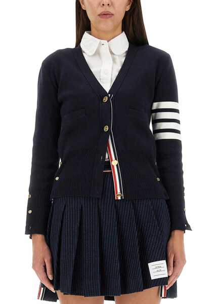 Cardigane Thom Browne V-Neck Cardigan BLUE Femei (BM 19723013) 2