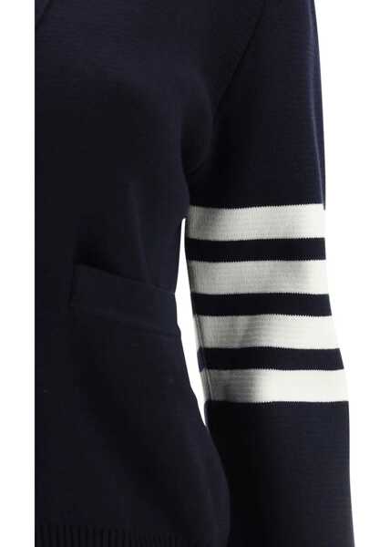 Cardigane Thom Browne V-Neck Cardigan BLUE Femei (BM 19723013) 3