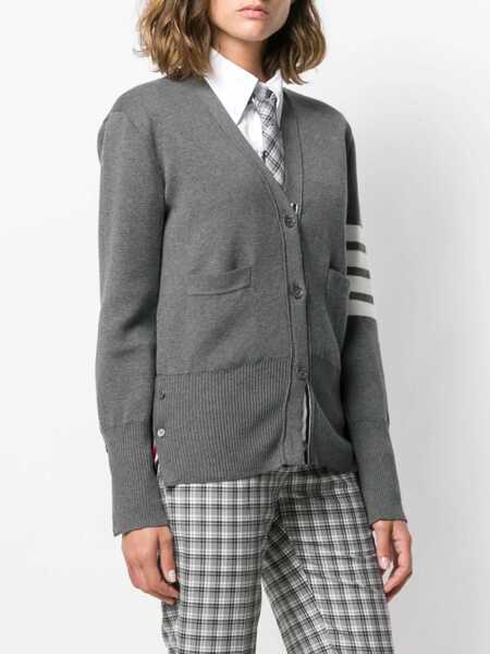 Cardigane Thom Browne V-Neck Cardigan GREY Femei (BM 19723016) 3