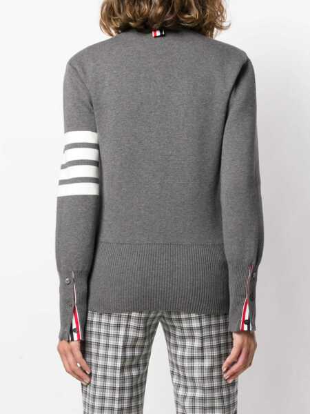 Cardigane Thom Browne V-Neck Cardigan GREY Femei (BM 19723016) 4
