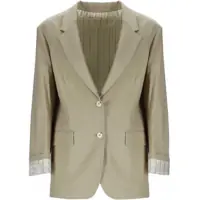 Sacouri Linen Blend Blazer Femei