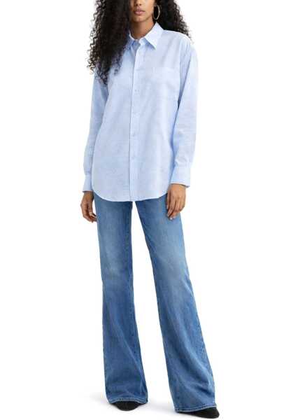 Bluze ETRO Linen And Cotton Shirt AZURE Femei (BM 19723028) 2