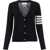 Thom Browne Virgin Wool Cardigan BLUE