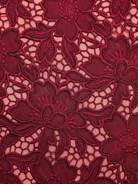 Fuste Self-Portrait Guipure lace midi Skirt BURGUNDY Femei (BM 19723097) 5