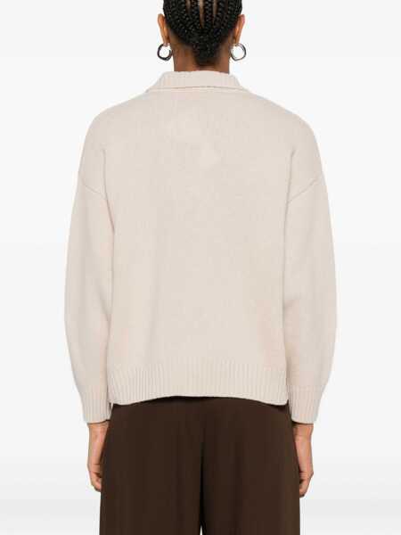 Pulovere Max Mara Agre V-neck Sweater BEIGE Femei (BM 19723100) 4