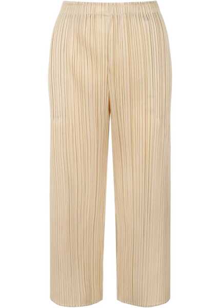 Pantaloni casual PLEATS PLEASE ISSEY MIYAKE Pleated Merry Pants BEIGE Femei (BM 19723124) 2