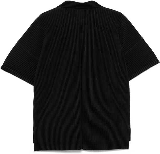 Tricouri Polo HOMME PLISSE ISSEY MIYAKE Pleated Polo Shirt BLACK Barbati (BM 19723133) 2
