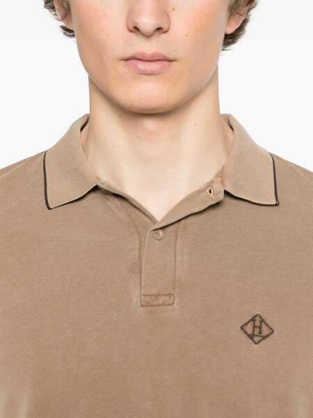 Tricouri Polo Herno Polo With Logo BROWN Barbati (BM 19723139) 4