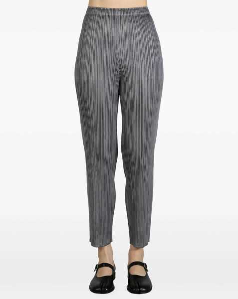 Pantaloni casual PLEATS PLEASE ISSEY MIYAKE Pleated Pants GREY Femei (BM 19723154) 2