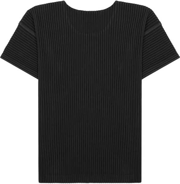 Tricouri HOMME PLISSE ISSEY MIYAKE Pleated T-Shirt BLACK Barbati (BM 19723196) 2