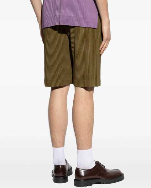 Pantaloni scurti HOMME PLISSE ISSEY MIYAKE Pleated Shorts BROWN Barbati (BM 19723211) 4