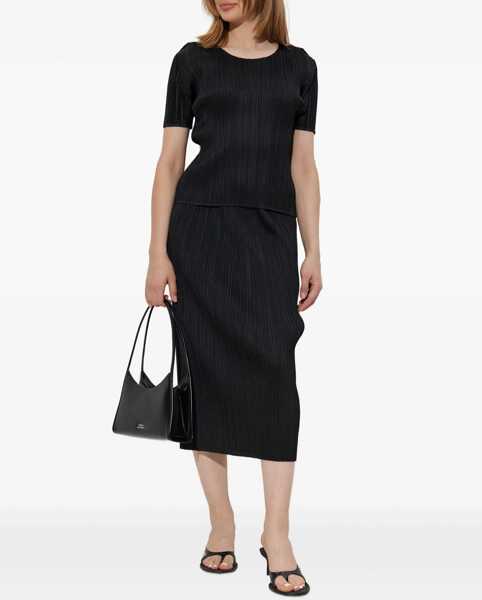 Tricouri PLEATS PLEASE ISSEY MIYAKE Pleated T-Shirt BLACK Femei (BM 19723223) 2