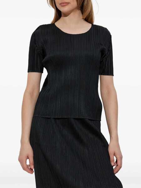 Tricouri PLEATS PLEASE ISSEY MIYAKE Pleated T-Shirt BLACK Femei (BM 19723223) 3