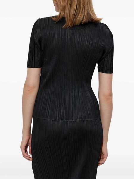 Tricouri PLEATS PLEASE ISSEY MIYAKE Pleated T-Shirt BLACK Femei (BM 19723223) 4