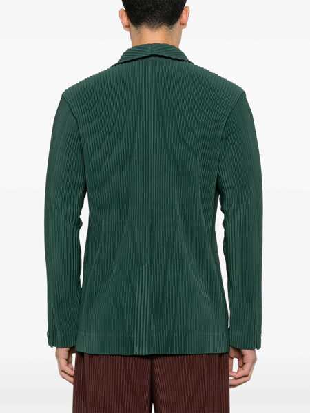 Sacouri office HOMME PLISSE ISSEY MIYAKE Pleated Jacket GREEN Barbati (BM 19723229) 4