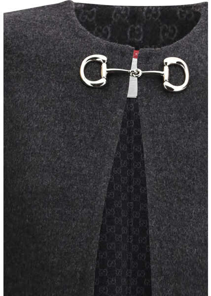 Paltoane Gucci Wool-blend Cape DARK GREY/LIGHT GREY Femei (BM 19723325) 3