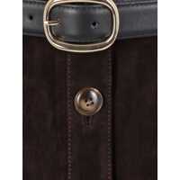 Fuste Self-Portrait Dama - Fuste Self-Portrait Suede Midi Skirt BROWN Femei (BM 19723331) - B-mall.ro