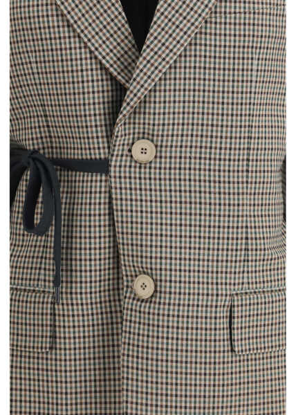 Jachete Balenciaga Single-breasted Vichy Jacket KHAKI/BROWN Femei (BM 19723334) 3