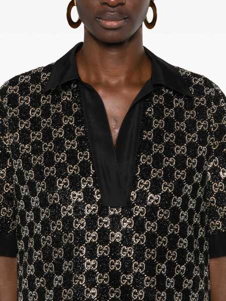 Topuri Gucci Wool lam tweed Top BLACK Femei (BM 19723340) 5