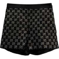 Pantaloni casual Tweed wool lam&eacute; embroidered Shorts Femei