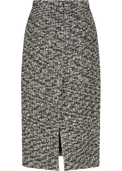 Fuste Gucci Midi Skirt in laminated boucl fabric BLACK/WHITE/MC Femei (BM 19723346) 2