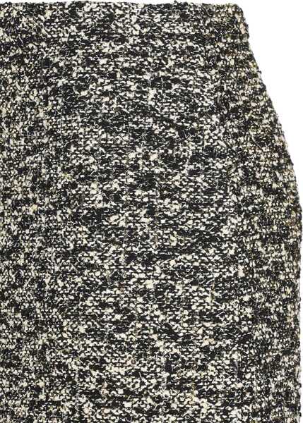 Fuste Gucci Midi Skirt in laminated boucl fabric BLACK/WHITE/MC Femei (BM 19723346) 4