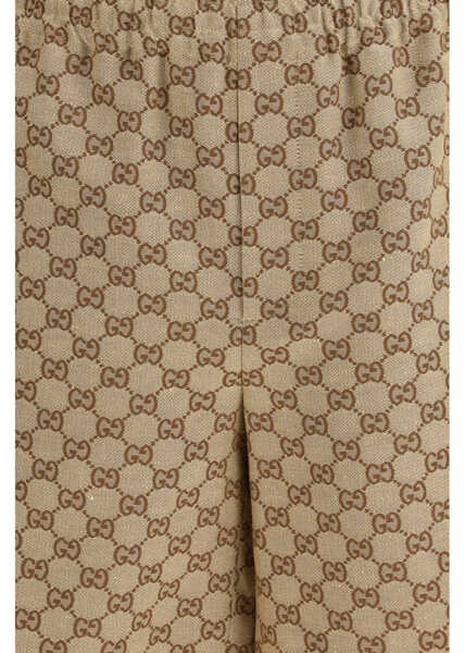 Pantaloni scurti Gucci GG Supreme fabric Shorts CAMEL/EBONY Barbati (BM 19723349) 3
