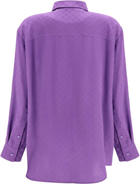 Camasi casual Gucci GG Supreme print silk Shirt NEW MAGIC PURPLE Femei (BM 19723361) 2