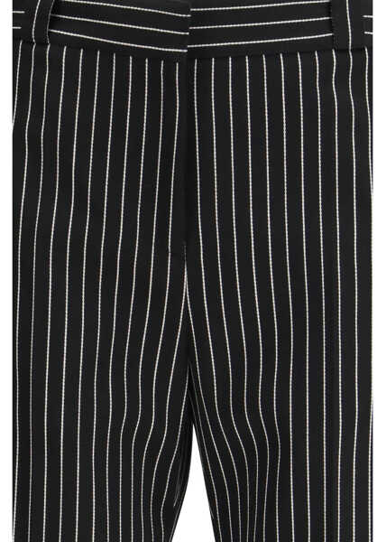 Pantaloni casual Tom Ford STRIPED WOOL COTTON BARATHEA CHINO PANTS BLACK/ECRU Femei (BM 19723367) 3