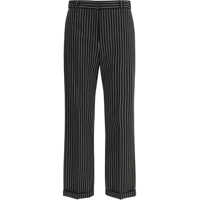 Pantaloni casual STRIPED WOOL COTTON BARATHEA CHINO PANTS Femei