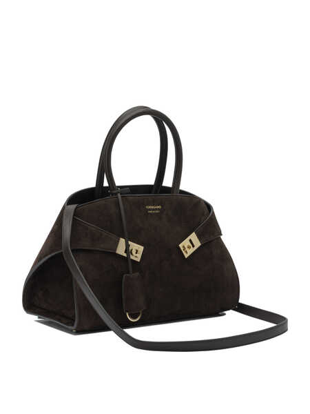 Genti de mana Ferragamo Hug handbag Brown Femei (BM 19723437) 2