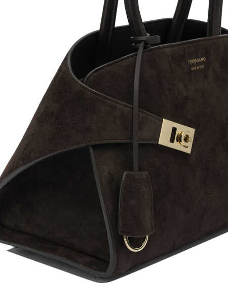 Genti de mana Ferragamo Hug handbag Brown Femei (BM 19723437) 4