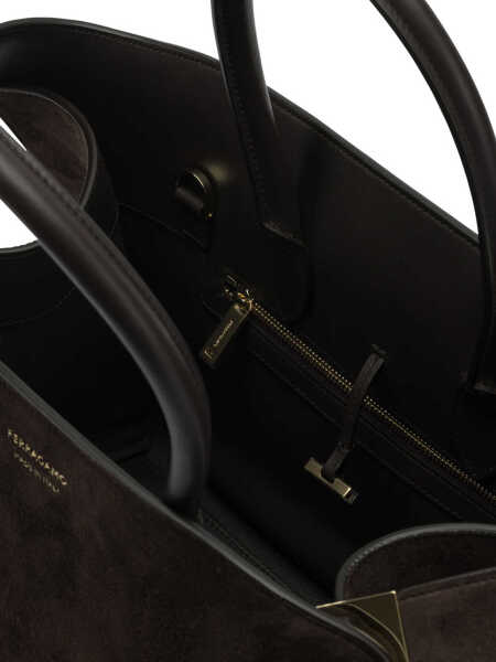 Genti de mana Ferragamo Hug handbag Brown Femei (BM 19723437) 5