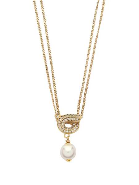 Bijuterii Ferragamo Gancini necklace with pearl Gold Femei (BM 19723446) 2