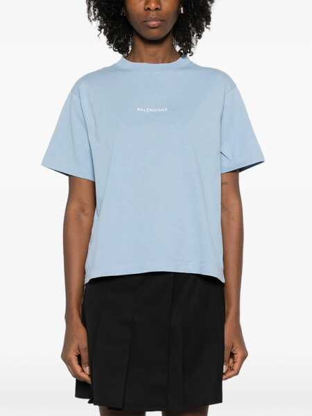 Tricouri Balenciaga Balenciaga Back T-shirt Light blue Femei (BM 19723503) 3